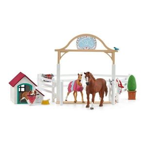 Schleich 42458 Hosťujúce kone, Hannah s fenkou Ruby, 40 x 30 x 20 cm vyobraziť