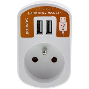 Retlux RPC 70 WH Zásuvka biela, 2x Sencor USB vyobraziť