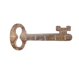 InDecor Stojan na kľúče z mangového dreva Old key, 25 x 5 x 11 cm vyobraziť