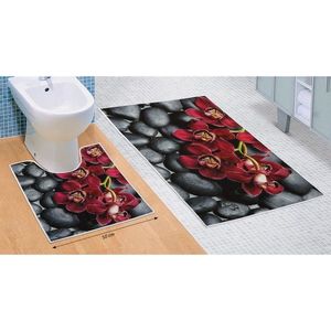 Bellatex Sada kúpeľňových predložiek Orchidea 3D, 60 x 100 cm, 50 x 60 cm vyobraziť