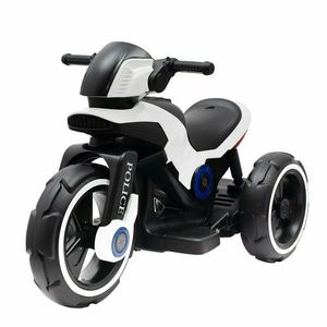 Baby Mix Detská elektrická motorka Police čiernobiela, 100 x 50 x 61 cm vyobraziť