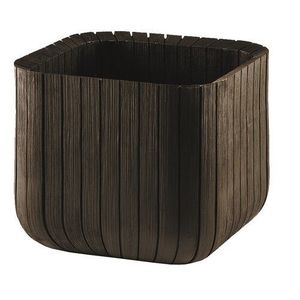 Keter Plastový kvetináč Cube planter M hnedá, 30 x 30 x 30 cm vyobraziť