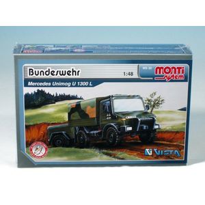 Monti 30 Bundeswehr Mercedes Unimog Stavebnica 1: v krabici 22x15x6cm vyobraziť