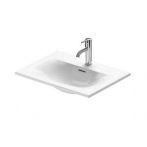 DURAVIT - Viu Umývadlo na dosku, 60x45 cm, zápustné, s prepadom, s otvorom na batériu, WonderGliss, biela 03856000001 vyobraziť