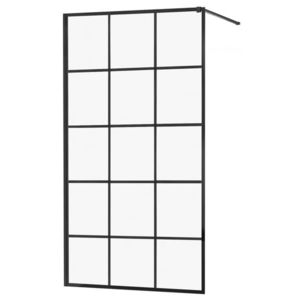 MEXEN/S - KIOTO Sprchová zástena WALK-IN 100x200 cm 8 mm, čierna, čierny vzor 1 800-100-101-70-77 vyobraziť