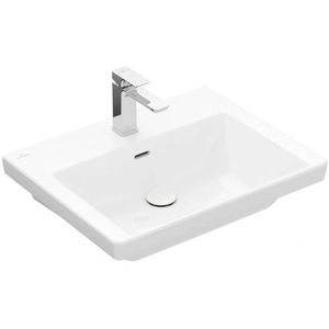 VILLEROY & BOCH - Subway 3.0 Umývadlo nábytkové, 60x47 cm, s prepadom, otvor na batériu, CeramicPlus, alpská biela 4A706GR1 vyobraziť