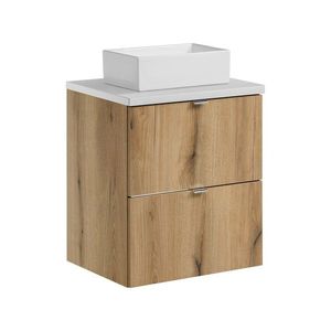 Závěsná skříňka Nova Oak Gaja I s deskou a umyvadlem 50 cm dub coast evoke/bílá vyobraziť