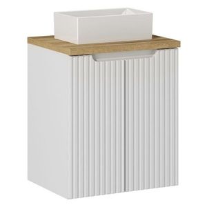 Závěsná skříňka Nova White Gaja II s deskou 50 cm bílá/dub evoke vyobraziť