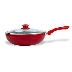 Panvica WOK s pokrievkou KITCHISIMO Rosso 28cm nepriľnavý povrch vyobraziť