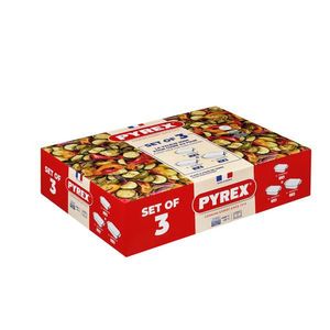 SÚPRAVA NA PEČENIE PYREX 3KS, 2L+3L+4L, SKLO vyobraziť