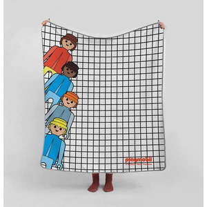 Detská deka z mikrovlákna 130x130 cm Checkerboard – Playmobil vyobraziť