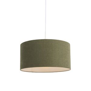 Závesná lampa biela so zeleným tienidlom 50 cm - Combi 1 vyobraziť