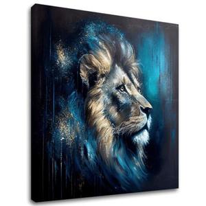 Dekoratívna maľba na plátne - PREMIUM ART - Lion's Strength and Grace 60x60 cm vyobraziť