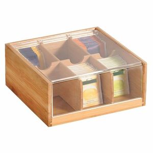 Kesper 58903 Organizér na čajové vrecká bambus, 6 priehradok, 22 x 21 x 9, 5 cm vyobraziť