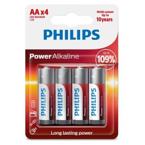 Philips Batéria AA 1, 5 V Power Alkaline, 4 ks vyobraziť