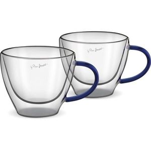 Lamart LT9116 2-dielna súprava pohárov nacappuccino Vaso, 190 ml, modrá vyobraziť