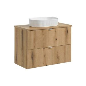 Závěsná skříňka Nova Oak Beyond s deskou a umyvadlem 80 cm dub coast evoke vyobraziť