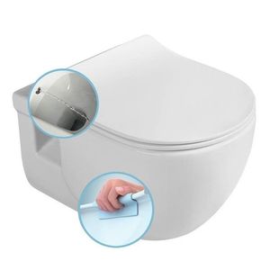 SAPHO - BRILLA CLEANWASH závesná WC misa s bidet. spŕškou, Rimless, 36, 5x53cm, biela 100612 vyobraziť