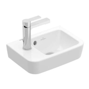 VILLEROY & BOCH - O.novo Umývadielko Compact, 36x25 cm, s prepadom, 1 otvor na batériu vľavo, alpská biela 43423601 vyobraziť