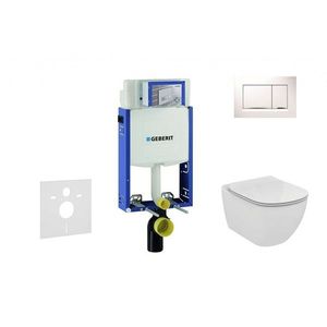 GEBERIT - Kombifix Modul na závesné WC s tlačidlom Sigma30, biela/lesklý chróm + Ideal Standard Tesi - WC a doska 110.302.00.5 NF5 vyobraziť