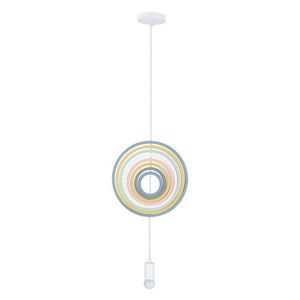 Candellux Bielo-dúhový závesný luster Hoops pre žiarovku E27 31-12043 vyobraziť