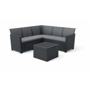 KETER Záhradný set CLARA 5 corner storage table | grafit vyobraziť