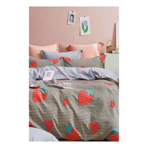 Predĺžené obliečky na jednolôžko z bavlny Renforcé s plachtou/3-dielne 160x220 cm Strawberry – Mila Home vyobraziť