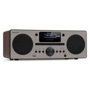 Auna Harvard, mikrosystém, DAB/DAB+, FM tuner, CD prehrávač, USB nabíjanie, orech vyobraziť