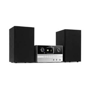 Auna Connect System S, stereo systém + reproduktor, 20 W max., internet/DAB+, strieborný vyobraziť