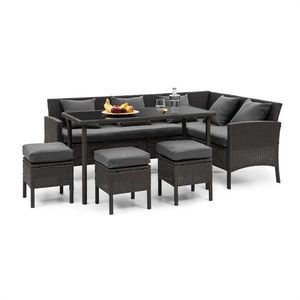 Blumfeldt Titania Dining Lounge Set, záhradné sedenie, súprava, čierna/tmavosivá vyobraziť