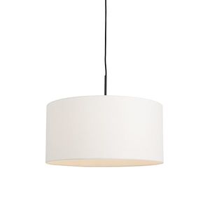 Moderná závesná lampa čierna s bielym tienidlom 50 cm - Combi 1 vyobraziť