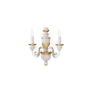 Ideal Lux Ideal Lux - Nástenná lampa FIRENZE 2xE14/40W/230V biela/zlatá vyobraziť