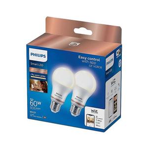 Philips SADA 2x LED Stmievateľná žiarovka Philips A60 E27/8W/230V Wi-Fi vyobraziť