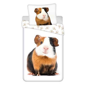 Biela bavlnená detská obliečka na jednolôžko 140x200 cm Guinea Pig – Jerry Fabrics vyobraziť