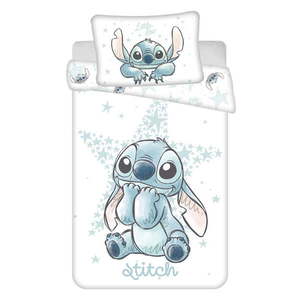 Biela bavlnená detská obliečka do postieľky 100x135 cm Lilo and Stitch "White Star" – Jerry Fabrics vyobraziť