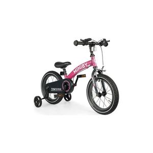 QPlay QPlay - Detský bicykel 14" MINIBY 3v1 ružová vyobraziť