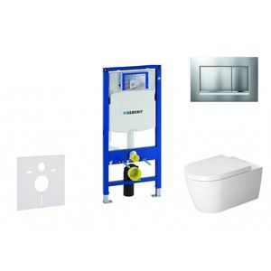 GEBERIT - Duofix Modul na závesné WC s tlačidlom Sigma30, matný chróm/chróm + Duravit ME by Starck - WC a doska, Rimless, SoftClose 111.300.00.5 NM7 vyobraziť
