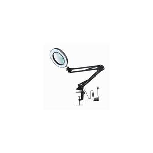 LED Stmievateľná stolná lampa s lupou LED/22W/5V čierna vyobraziť