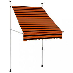 Ručne zaťahovacia markíza oranžová / hnedá Dekorhome 250 cm vyobraziť