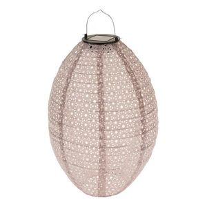Textilný lampáš so solárnym LED svetlom, 25 cm, hnedý vyobraziť
