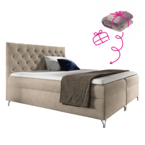 Boxspringová posteľ, 180x200, béžová látka Velvet, GULIETTE + darček vyobraziť