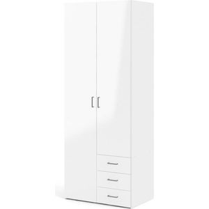 Šatní skříň Sida 77 cm bílý lesk vyobraziť