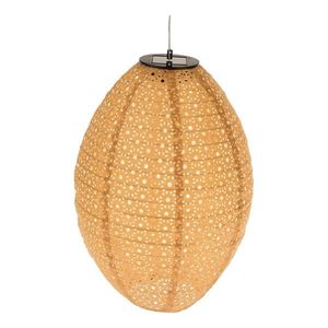 Textilný lampáš so solárnym LED svetlom, 25 cm, oranžový vyobraziť