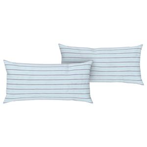 LIVARNO home Obliečky na vankúš z bavlny Renforcé, 40 x 80 cm, 2 kusy (pruhy) vyobraziť