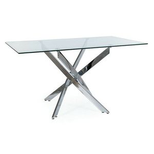 Jídelní stůl Agis II 140 cm čirý/chrom vyobraziť