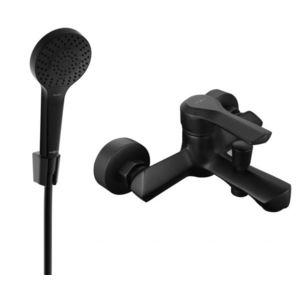 MEXEN/S - Saber R05 vaňová batéria so sprchou set, čierna 7213R05-70 vyobraziť