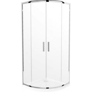 MEXEN/S - Rio štvrťkruhový sprchovací kút 90 x 90, transparent, chróm + vanička so sifónom Flat, biela 863-090-090-01-00-4110 vyobraziť