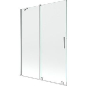 MEXEN/S - Velar Dvojkrídlová posuvná vaňová zástena 130 x 150 cm, transparent, chróm 896-130-000-01-01 vyobraziť