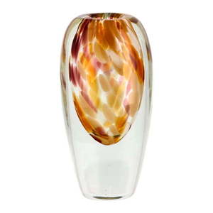 Oranžová sklenená ručne vyrobená váza (výška 21 cm) Otea – Villa Collection vyobraziť