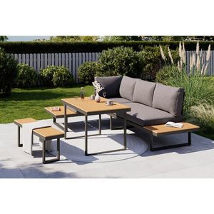 Ambia Garden JEDÁLENSKÁ TERASOVÁ SÚPRAVA 4-dielne, kov, plast, textil vyobraziť